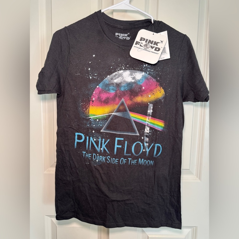 Pink Floyd Men's T Shirt RetroThe Dark Side Of The Moon Rainbow Black Size Small